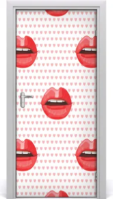 Produktbild von Tulup Türaufkleber 95x205 cm Dekorative Aufkleber Selbstklebend Wasserdichte Tapete Abnehmbar Schlafzimmer Wohnzimmer Wohnkultur - rote Lippen