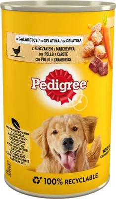 Obrázek produktu pro Pedigree 5900951015908, Dospělý jedinec, Mrkev, Kuřecí maso, 400 g
