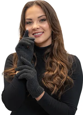 Immagine prodotto di Guanti da donna Vivisence Guanti invernali caldi Accecoires 7014R, grigio scuro, taglia unica