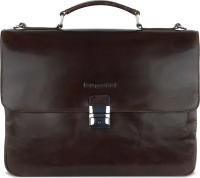 Produktbild von bugatti Leder Aktentasche Laptoptasche mit Laptopfach Romano Briefcase Brown dunkelbraun