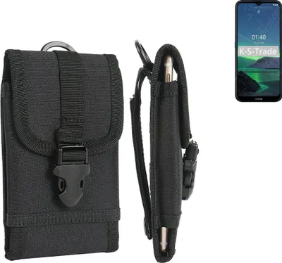 Produktbild von K-S-Trade Holster Handy Hülle kompatibel mit Nokia 1.4 Holster Handytasche Gürtel Tasche Schutz Hülle Robust Outdoor schwarz
