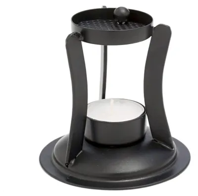 Wierookbrander mit Sieb, schwarz, 10 cm, aus Eisen