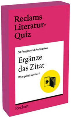 Zdjęcie produktu dla Ergänze das Zitat. Wie geht's weiter? 50 Fragen und Antworten für Büchermenschen