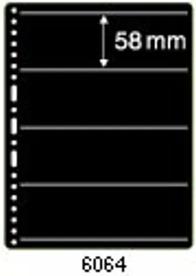 Produktbild von PRINZ Einsteckblätter 6764 Prinz-System 4 Fächer je 58 mm Höhe schwarz