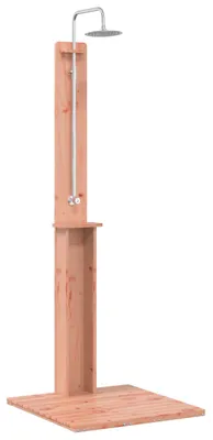 Image de Douche d'extérieur vidaXL 206 cm en bois massif de douglas et acier inoxydable naturel