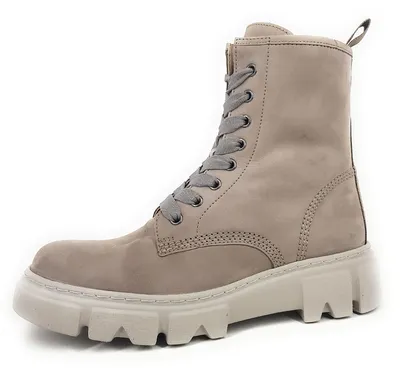 A single beige boot is shown against a white background.