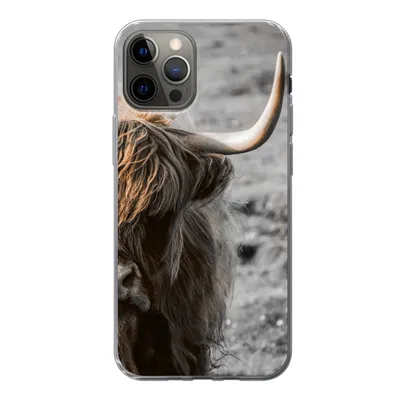 Produktbild von MuchoWow® Handyhülle Schutzhülle Hülle für iPhone 12 Pro Schottische Highlander - Kühe - Natur Silikon Softcase Handy Hülle - Abdeckung