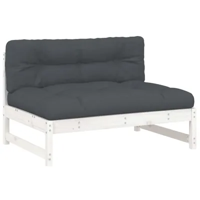 Zdjęcie produktu dla vidaXL Sofa centralna biała 120x80 cm lite drewno sosnowe