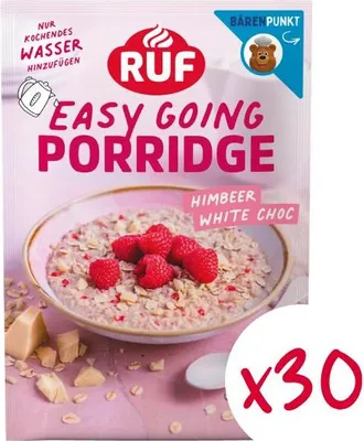 Produktbild von RUF Monats-Vorrat Porridge Himbeer White Chocolate (30 Stück)