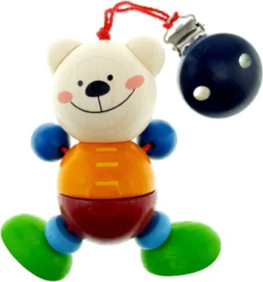 Produktbild von Hess Clipfigur Bär Henry Tom aus Holz 12778