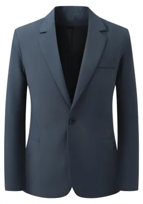Image de Solidchoice - Blazer décontracté pour hommes, à une boutonnière, coupe classique