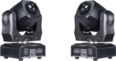 Zdjęcie produktu dla Ruchoma głowica reflektora, 7 gobo, sterowanie DMX512, 2 sztuki świateł, wtyczka UE