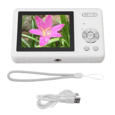 Obrázok produktu pre 12MP 1080P digitálny fotoaparát 2,4-palcový TFT displej 16x zoom automatické zaostrovanie vreckový digitálny fotoaparát pre študentské vlogy