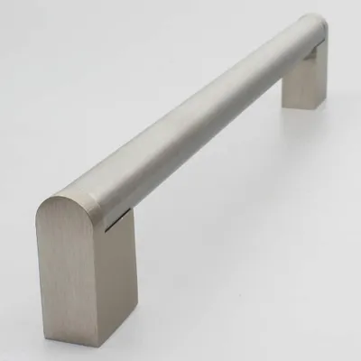 Produktbild von [Handgriffshop] Luuk Möbelgriff Stahl 192 mm Küchengriff Schrankgriff Schubladengriff Möbelbeschlag Lochabstand 192mm Griff Edelstahl-Optik