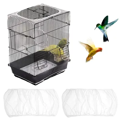 Produktbild von Vogelkäfigabdeckung, Vogelkäfig-Samenfänger, universeller Vogelkäfig-Samenfänger, Schutznetz für Vogelkäfige, Abdeckung für runde und quadratische Käfige