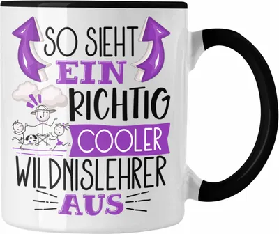 Produktbild von Trendation - So Sieht Ein Richtig Cooler Wildnislehrer Aus Tasse Geschenk für Wildnislehrer Geburtstag Geschenkdiee (Schwarz)