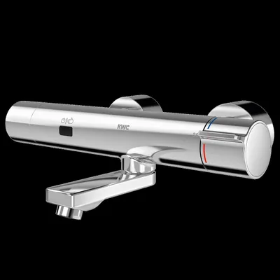 Produktbild von KWC Wandbatterie, F5, Elek, Thermostat, Schwenkausl, 145 mm, C-modul, Batterie