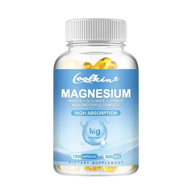Produktbild von Triple Magnesium Complex 300mg (120 Kapseln) Nahrungsergänzungsmittel, Muskeln, Energie, Verspannung