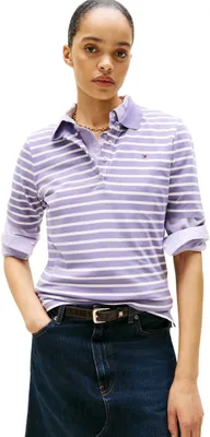 Produktbild von Tommy Hilfiger Damen Poloshirt Kurzarm 1985 Pique Regular Fit, Violett (Purple/E