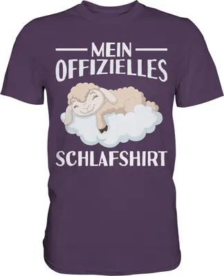 Produktbild von Offizielles Schlafshirt Nachthemd Schlafanzug Pyjama Schaf T-Shirt – Urban Purple / M