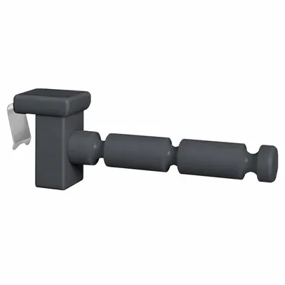 Produktbild von 10x Fensterhaken klemmbar mit Distanzhalter, Größe L in anthrazit, Dekohaken, Abstandshalter, Aufhänger für Fensterdekoration, Klemmbereich 10-27 mm