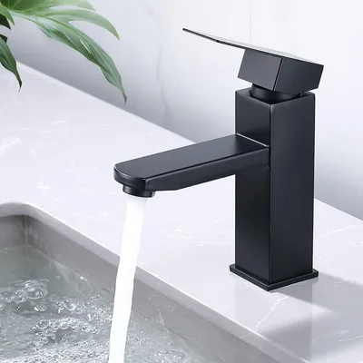 Obrázek produktu pro Umývárková baterie, černá matná ocel, jednopáková, připojení 32-38 mm