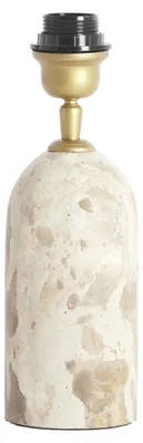 Produktbild von Lampenfuß MALIKI aus Marmor, sandfarben, Ø18 cm, 46 cm Höhe, für E27-Leuchtmittel