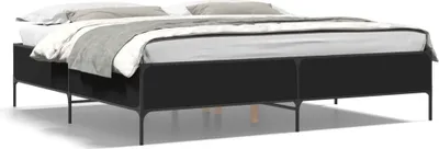 Produktbild von Möbel Bettgestell Schwarz 200x200 cm Holzwerkstoff und Metall - Klassische Betten 3279777