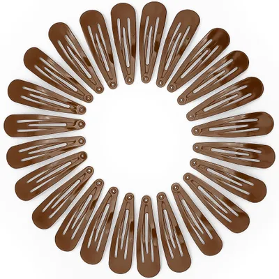Produktbild von Haarspangen für Damen, 5,1 cm, Metall, braun, Haarspangen für Kinder, Haaraccessoires für Mädchen (24 Stück, braun)