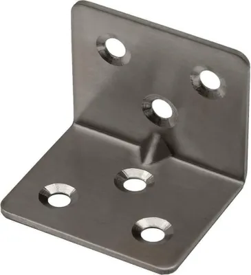Produktbild von 10x Edelstahl Winkelverbinder 32x32x38mm Lochwinkel Holzverbinder Eckwinkel