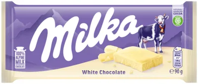 Zdjęcie produktu dla MILKA White Chocolate Biała Czekolada Pyszna Przekąska Wysoka Jakość