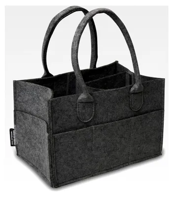 Produktbild von Wickeltasche aus Filz - tragbare Organizer-Tasche (Dunkelgrau, 26 x 17 x 17 cm)