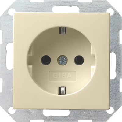 Produktbild von GIRA 018801, CEE 7/3, CEE 7/4, Cremefarben, 250 V, 16 A