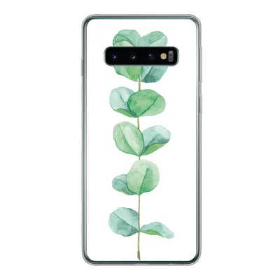 Produktbild von MuchoWow® Handyhülle Schutzhülle Hülle für Samsung Galaxy S10 Aquarell - Eukalyptus - Pflanze Silikon Softcase Handy Hülle - Handytasche