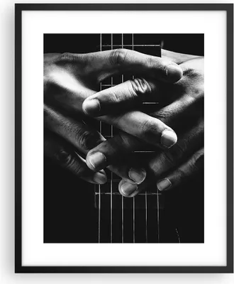 Produktbild von Gerahmtes Poster - Schwarzer Rahmen - Gitarre Musiker Musik - 40x50 cm - Wand Bild - Wanddeko - Wandbilder - Kunstposter - Wandposter - Bilderrahmen - Bilder - Kunstdruck - P2BPA40x50-4960