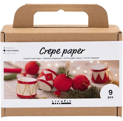 Image de Creativ Company kit de bricolage ornements de Noël papier crépon pailleté