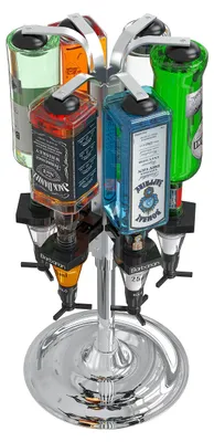Rotierender Flaschenhalter für 4-6 Flaschen, Edelstahl