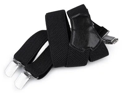 Zdjęcie produktu dla Szelki dla mężczyzn Szerokie 3,5 cm z bardzo mocnym 4 metalowym klipsem Długie Jeden rozmiar