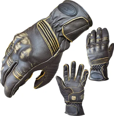 Produktbild von Motorradhandschuhe Tour Leder Motorrad Chopper Vintage Leder Handschuhe