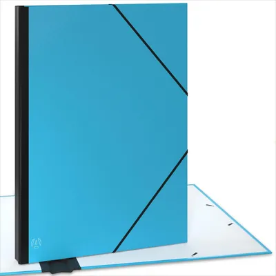 Produktbild von ACROPAQ Sammelmappe A2 - Zeichenmappe 52 x 72 cm, mit Gummizugverschluß, mit erweiterbarem Rücken für mehr Platz - Türkis