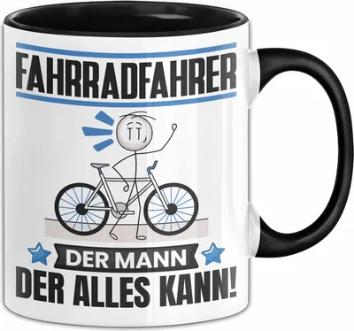 Produktbild von Fahrradfahrer Tasse Geschenk für Fahrradfahrer Der Mann Der Alles Kann Geschenkidee zum Geburtstag (Schwarz)