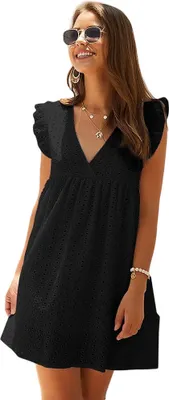 Obrázok produktu pre Dámske nohavice Sommerkleid, Strickkleid Ärmellos, S/M, Schwarz - BELLACHIC