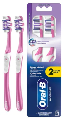 Zdjęcie produktu dla Oral-B Pro-3DWhite Szczoteczki do zębów 2 szt
