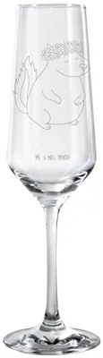 Produktbild von Mr. & Mrs. Panda Glas Stinktier Mädchen - Transparent - Geschenk, Champagnerglas, Sektglas, Yoga, Namaste, Trinkglas, Skunk, Sektflöte, Sektkelch, Raubtier, Wildtier