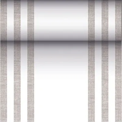 Produktbild von Papstar Tischläufer, stoffähnlich, PV-Tissue Mix "ROYAL Collection" 24 m x 40 cm grau "Lines", 4 Rollen