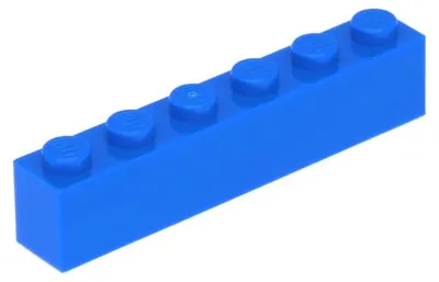 Produktbild von 5x LEGO Stein 1 x 6 (3009) - Blau