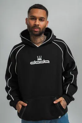 Produktbild von DADA Supreme Hoodie Logo Kontrastdetails Stickereien Ärmeltasche Größe: M