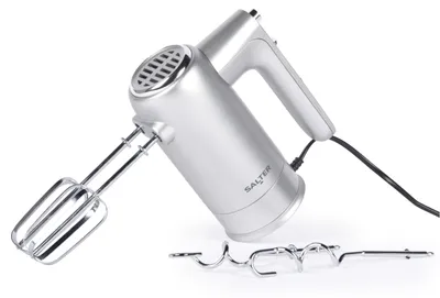 Handmixer, 300 W, 5 Stufen + Turbo, Aufbewahrungsbasis, Silber