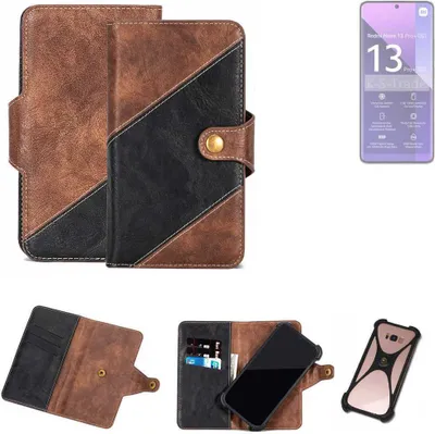 Produktbild von K-S-Trade Handyhülle Schutzhülle Bookstyle Case kompatibel mit Xiaomi Redmi Note 13 Pro+ Klapphülle Cover Hülle Schutztasche 1x