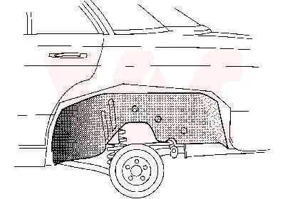 Produktbild von VAN WEZEL Radhaus 3010469 Hinten Links passend für MERCEDES-BENZ Stufenheck (W123)